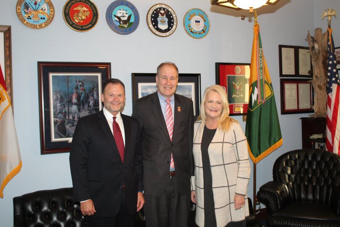 CFO, Chuck Wall, Rep. Trent Kelly, and President/CEO, Kimberly LaRosa.